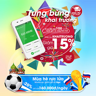 Chương trình giảm dịch vụ cho thuê wifi du lịch quốc tế của Wifi 247